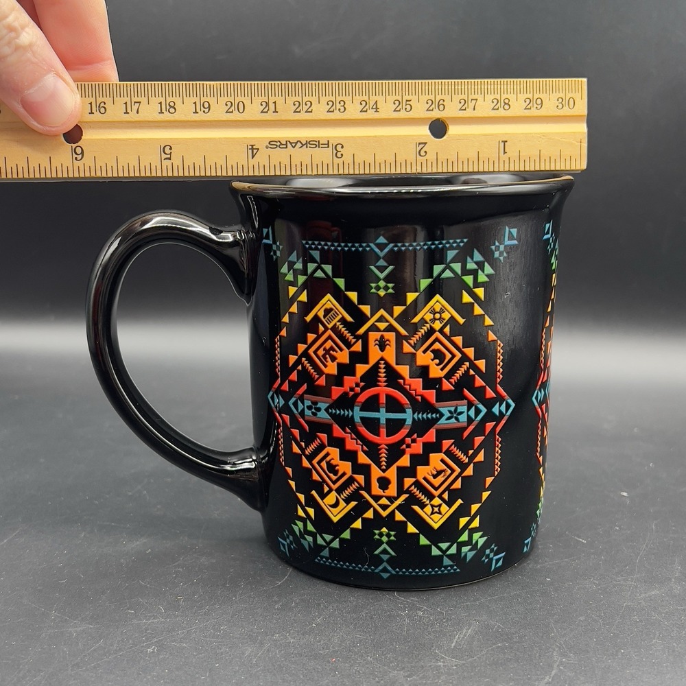 Pendleton Woolen Mills Mug 18oz Aztec Tribal Pattern Black Legendary Collection - Picture 8 of 8